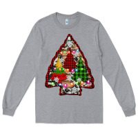 Heather Grey arrowhead christmas trees Long Sleeve Tee - AdoDesignShop
