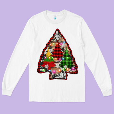 Arrowhead Christmas Trees Long Sleeve Tee Designed By Adodesignshop