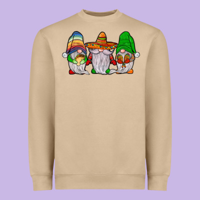 Mexican Gnomies Heavyweight Sweatshirt Designed By Jahusdesignshop