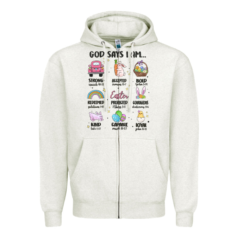 Christian Easter Zipper Hoodie by MaliasSmallBusiness | Teevron