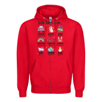Red christian easter Zipper Hoodie - MaliasSmallBusiness