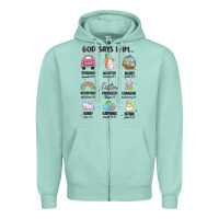 Seafoam christian easter Zipper Hoodie - MaliasSmallBusiness