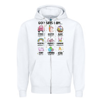 White christian easter Zipper Hoodie - MaliasSmallBusiness