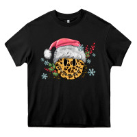 Black leopard smiley face Heavy Core Tee - MaliasSmallBusiness