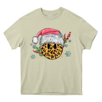 Mossy leopard smiley face Heavy Core Tee - MaliasSmallBusiness