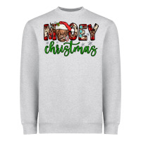 Heather Grey mooey christmas Heavyweight Sweatshirt - JahusDesignShop