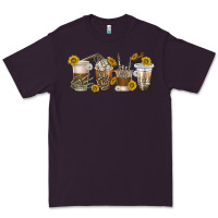 Plum skeleton hands coffee cups Premium Tee - texasbilliewilder