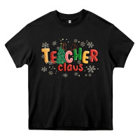 Black teacher claus Heavy Core Tee - MaliasSmallBusiness