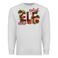 Dove Grey Cutest Elf Ever Christmas Premium Sweatshirt - BundleAndBundleShop