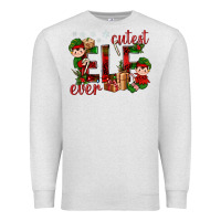 Oatmeal Heather Cutest Elf Ever Christmas Premium Sweatshirt - BundleAndBundleShop