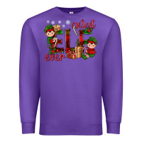 Purple Cutest Elf Ever Christmas Premium Sweatshirt - BundleAndBundleShop