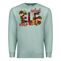 Seafoam Cutest Elf Ever Christmas Premium Sweatshirt - BundleAndBundleShop