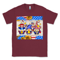 Burgundy American gnomes Classic Tee - AdoDesignShop