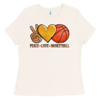 Bone peace love basketball Ladies Tee - AdoDesignShop