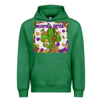 Emerald Mardi Gras Fleur De Lis tumbler Urban Hoodie - HowdyJamesFarm