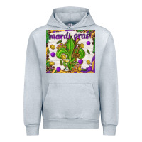 Heather Grey Mardi Gras Fleur De Lis tumbler Urban Hoodie - HowdyJamesFarm