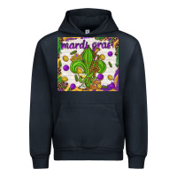 Navy Mardi Gras Fleur De Lis tumbler Urban Hoodie - HowdyJamesFarm