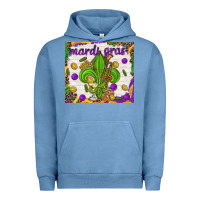 Pigment Pebble Blue Mardi Gras Fleur De Lis tumbler Urban Hoodie - HowdyJamesFarm