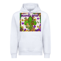 White Mardi Gras Fleur De Lis tumbler Urban Hoodie - HowdyJamesFarm