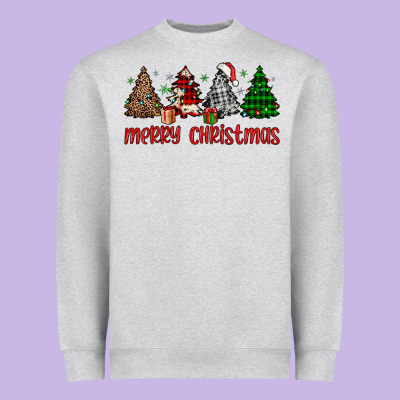 Merry Christmas Tree Heavyweight Sweatshirt Designed By Jahusdesignshop