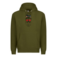 Army Green Glitter American Flag Patterned American Mom Skull Premium Hoodie - Bettercallsaul