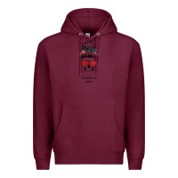 Burgundy Glitter American Flag Patterned American Mom Skull Premium Hoodie - Bettercallsaul