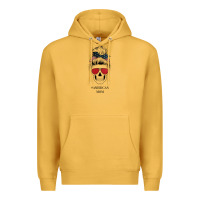 Mustard Glitter American Flag Patterned American Mom Skull Premium Hoodie - Bettercallsaul
