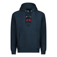 Navy Glitter American Flag Patterned American Mom Skull Premium Hoodie - Bettercallsaul