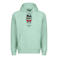 Seafoam Glitter American Flag Patterned American Mom Skull Premium Hoodie - Bettercallsaul