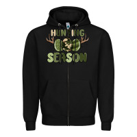 Black hunting season Zipper Hoodie - MaliasSmallBusiness