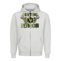 Dove Grey hunting season Zipper Hoodie - MaliasSmallBusiness