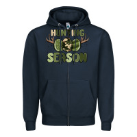 Navy hunting season Zipper Hoodie - MaliasSmallBusiness