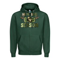 Sports Green hunting season Zipper Hoodie - MaliasSmallBusiness