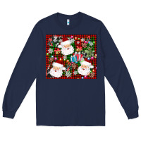 Navy santa christmas Long Sleeve Tee - AdoDesignShop