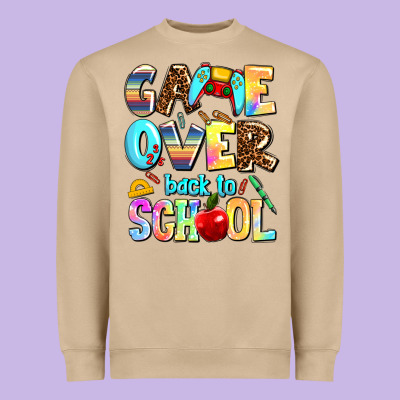 Game Over Back To School Heavyweight Sweatshirt Designed By Adodesignshop
