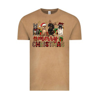 Merry Christmas Chihuahua Pitbull Pug Dachshund Vintage Tee | Teevron