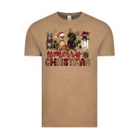 Vintage Coffee merry christmas chihuahua pitbull pug dachshund Vintage Tee - JahusDesignShop