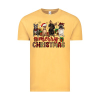 Vintage Mustard merry christmas chihuahua pitbull pug dachshund Vintage Tee - JahusDesignShop