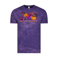 Cloud Purple peace love halloween Vintage Tee - AdoDesignShop