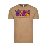 Vintage Coffee peace love halloween Vintage Tee - AdoDesignShop