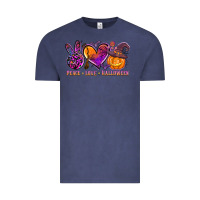 Vintage Denim peace love halloween Vintage Tee - AdoDesignShop