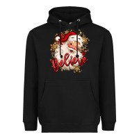 Black believe christmas santa claus Heavyweight Hoodie - MaliasSmallBusiness