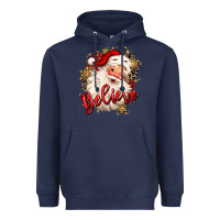 Navy believe christmas santa claus Heavyweight Hoodie - MaliasSmallBusiness