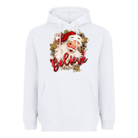 White believe christmas santa claus Heavyweight Hoodie - MaliasSmallBusiness
