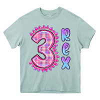 Arona 3 rex pink dinosaur Heavy Core Tee - MaliasSmallBusiness