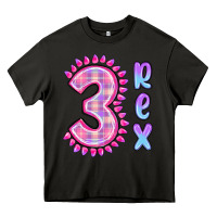 Asphalt 3 rex pink dinosaur Heavy Core Tee - MaliasSmallBusiness