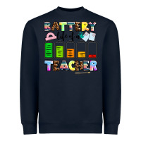 Navy battery life of a teacher Heavyweight Sweatshirt - AdoDesignShop