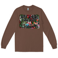 Chestnut just a girl who loves christmas Long Sleeve Tee - AdoDesignShop