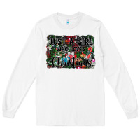 White just a girl who loves christmas Long Sleeve Tee - AdoDesignShop