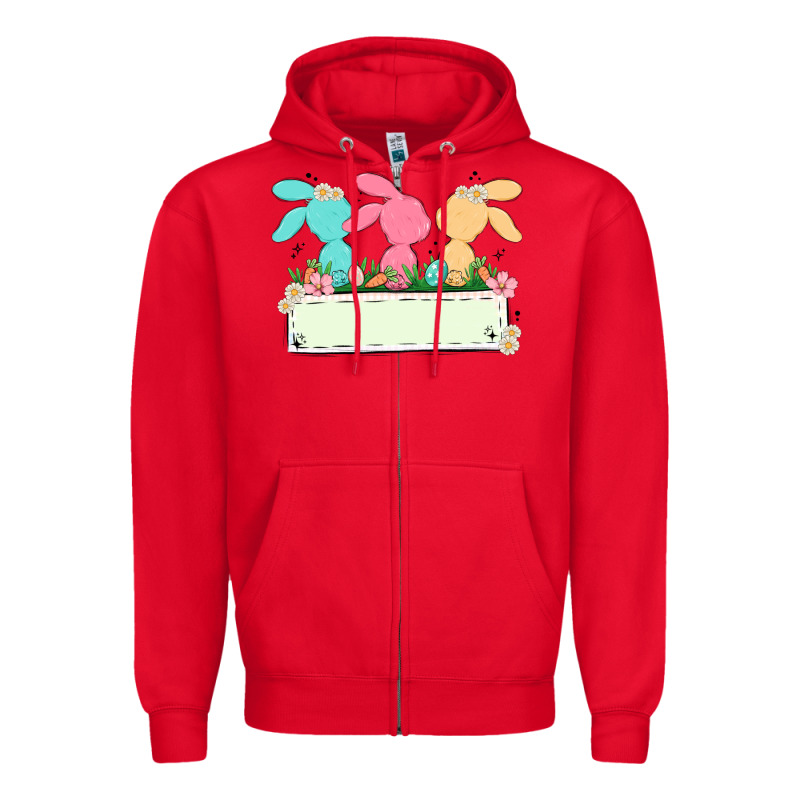 Easter Bunny Trio Zipper Hoodie by MaliasSmallBusiness | Teevron